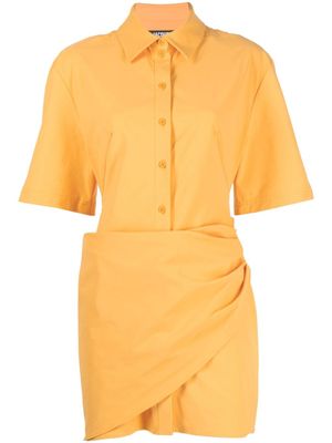 Jacquemus robe à détail de découpe - Orange