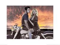 Kunstdruk Joshua M Nelson - Sunset Ride 80x60cm