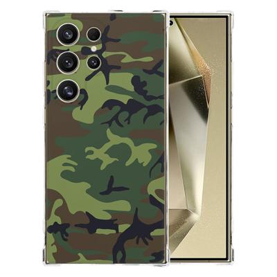 Samsung Galaxy S25 Ultra Hoesje - Army Dark TPU Antishock Samsung Galaxy S25 Ultra Hoesje - Army Dark TPU Antishock