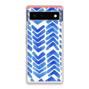 Blauwe pijlen: Google Pixel 6 Transparant Hoesje