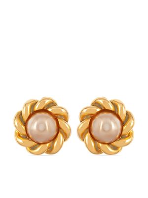 CHANEL Pre-Owned boucles d'oreilles clip à ornements (années 1980)