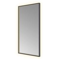 Hotbath &More Mirrors Square LED Badkamerspiegel - Rechthoek - 100 x 50 cm - Geborsteld Zwart Pvd