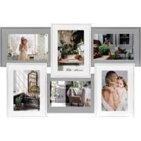 Haes Deco Houten Galerie / multi fotolijst Valence 6Q in de kleuren grijs en wit voor 6 foto's 10x15 (formaat 49x33 cm)