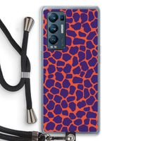 Purple Giraffe: Oppo Find X3 Neo Transparant Hoesje met koord