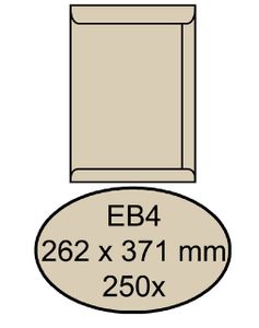 Envelop Quantore akte EB4 262x371mm cremekraft 250stuks