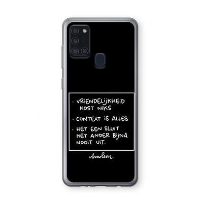 Mijn Motto's: Samsung Galaxy A21s Transparant Hoesje