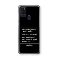 Mijn Motto's: Samsung Galaxy A21s Transparant Hoesje