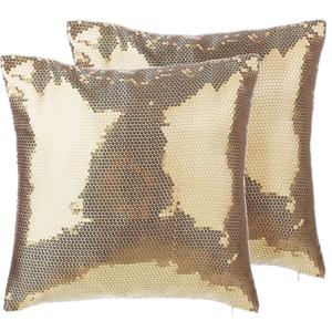 Beliani ASTER - Sierkussen-Goud-Polyester