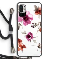 Geschilderde bloemen: Xiaomi Redmi Note 10 5G Transparant Hoesje met koord