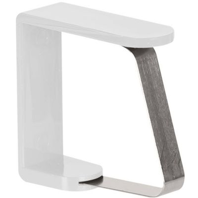 Urban Living tafelkleedklemmen - 4x stuks - wit - kunststof/metaal