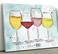Canvas schilderij Rustieke wijnglas