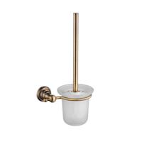 Toiletborstelhouder Sapho Diamond Hangend 17.2x35.1 cm Brons / Melkglas Sapho