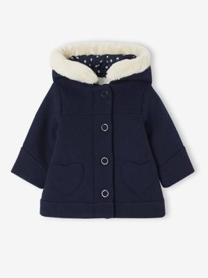 Jas met capuchon baby meisje marineblauw