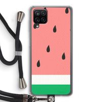 Watermeloen: Samsung Galaxy A12 Transparant Hoesje met koord