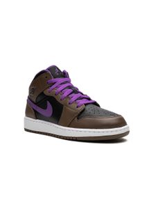 Jordan Kids baskets mi-montantes Air Jordan 1 GS - Marron