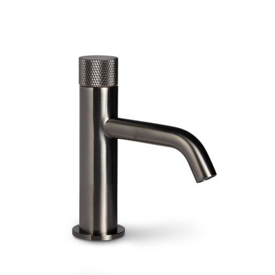 Fonteinkraan Blue Label Brondby Facet | Opbouw | Koudwater kraan | Laag model | 1-knop | Rond | Gunmetal PVD
