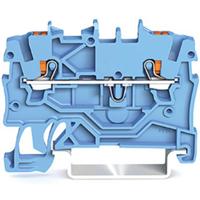 WAGO 2200-1204 Doorgangsklem 3.50 mm Push-In-klem Blauw 100 stuk(s)