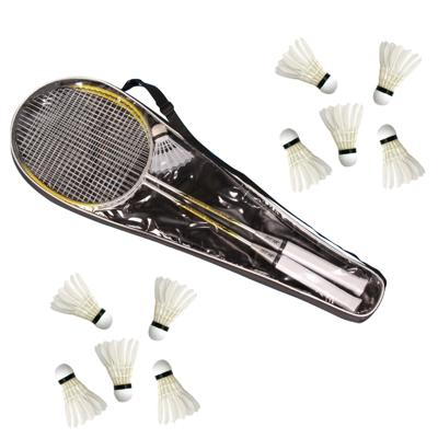 Summer Play Badminton set - 2 rackets - 11x shuttles - opbergtas