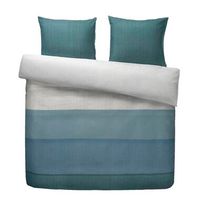 Dekbedovertrek Hedda strepen - blauw - 240x220 cm