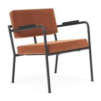 FÉST Monday fauteuil met amleuning zwart|zwart Royal 160 magnolia