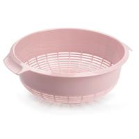PlasticForte Vergiet - kunststof - roze - 29 x 9 cm - keukenvergiet PlasticForte Vergiet - kunststof - roze - 29 x 9 cm - keukenvergiet