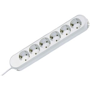 Bachmann SMART 6x Schuko H05VV-F 3G 1.50mm² 16A/3680W 5m power uitbreiding 6 AC-uitgang(en) Wit