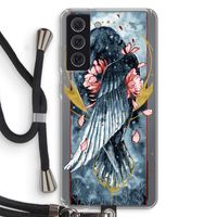 Golden Raven: Samsung Galaxy S21 FE Transparant Hoesje met koord