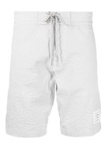 Thom Browne short de bain à rayures - Blanc - thumbnail