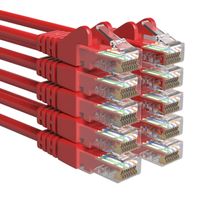Cat 5e - U/UTP - Netwerkkabel - Patchkabel - Internetkabel - 1 Gbps - 5 meter - Rood - Allteq - thumbnail