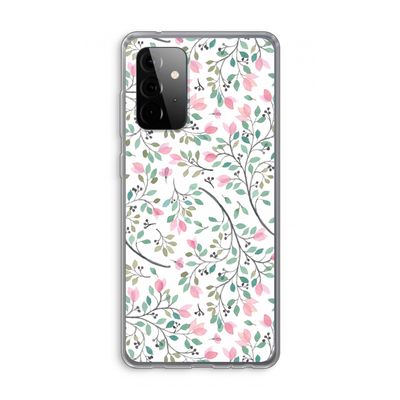 Sierlijke bloemen: Samsung Galaxy A72 Transparant Hoesje
