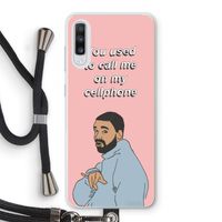 Hotline bling: Samsung Galaxy A70 Transparant Hoesje met koord