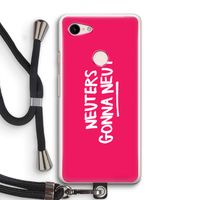 Neuters (roze): Pixel 3 Transparant Hoesje met koord