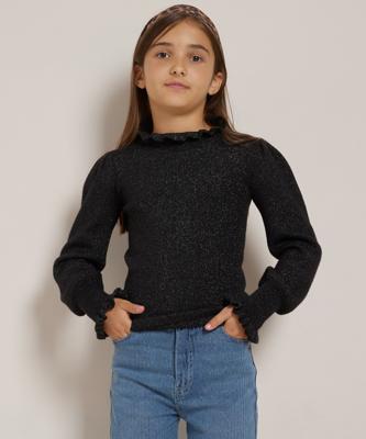 basic ruche trui met glitters basic ruche trui met glitters