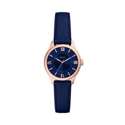 Horlogeband Fossil ES5424 Leder Blauw 14mm