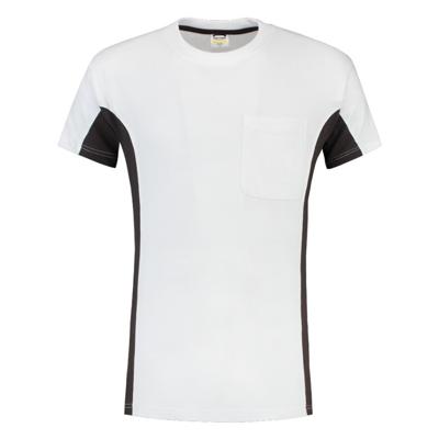 Tricorp T-shirt Bi-Color - Workwear - 102002 - wit/donkergrijs - maat L