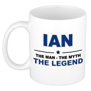 Ian The man, The myth the legend cadeau koffie mok / thee beker 300 ml