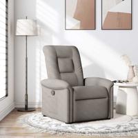 Fauteuil verstelbaar stof taupe