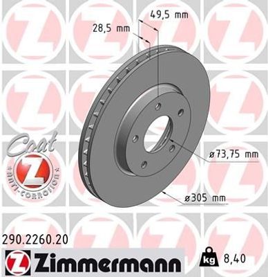 Remschijf Coat Z 290226020