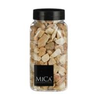 Mica decorations Decoratie stenen - lichtbruin mix - 650 ml - hobby materialen - plantenpot vulling
