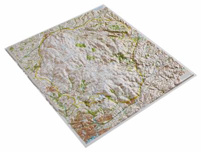 Reliëfkaart Dartmoor reliëf kaart lichte kader | Dorrigo
