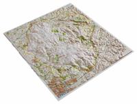 Reliëfkaart Dartmoor reliëf kaart lichte kader | Dorrigo