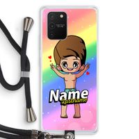 Chibi Maker man: Samsung Galaxy S10 Lite Transparant Hoesje met koord