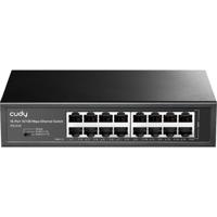 Cudy 16-port 10/100 mbps ethernet switch (zwart)