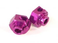 Aluminium hex hub clamp type 12mm (purple/2pcs)