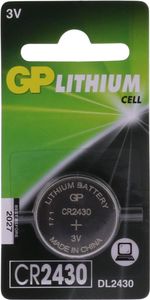 GP Batteries Knoopcel CR2430 3 V 1 stuk(s) 300 mAh Lithium GPCR2430STD738C1