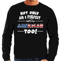 Not only perfect American / USA sweater zwart voor heren - thumbnail