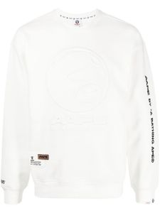 AAPE BY *A BATHING APE® sweat à logo embossé - Blanc