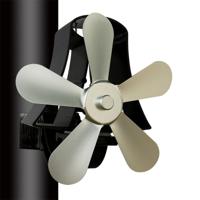 YL-106 5-Blade hoge temperatuur aluminium warmte aangedreven open haard kachel fan (zilver)