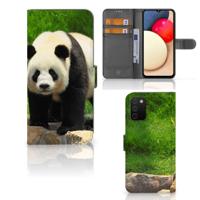 Samsung Galaxy A03s | Telefoonhoesje | Met pasjeshouder | Panda