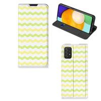Samsung Galaxy A03s | Hoesje met Magneet | Waves Yellow